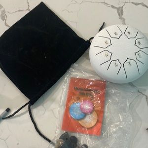 Steel Tongue Drum Handpan Drum with Bags (6" 8 Note) never used
